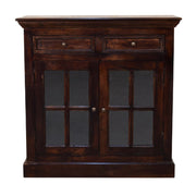 Walnut Cabinet with Glazed Doors