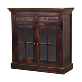 Walnut Cabinet with Glazed Doors