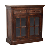 Walnut Cabinet with Glazed Doors