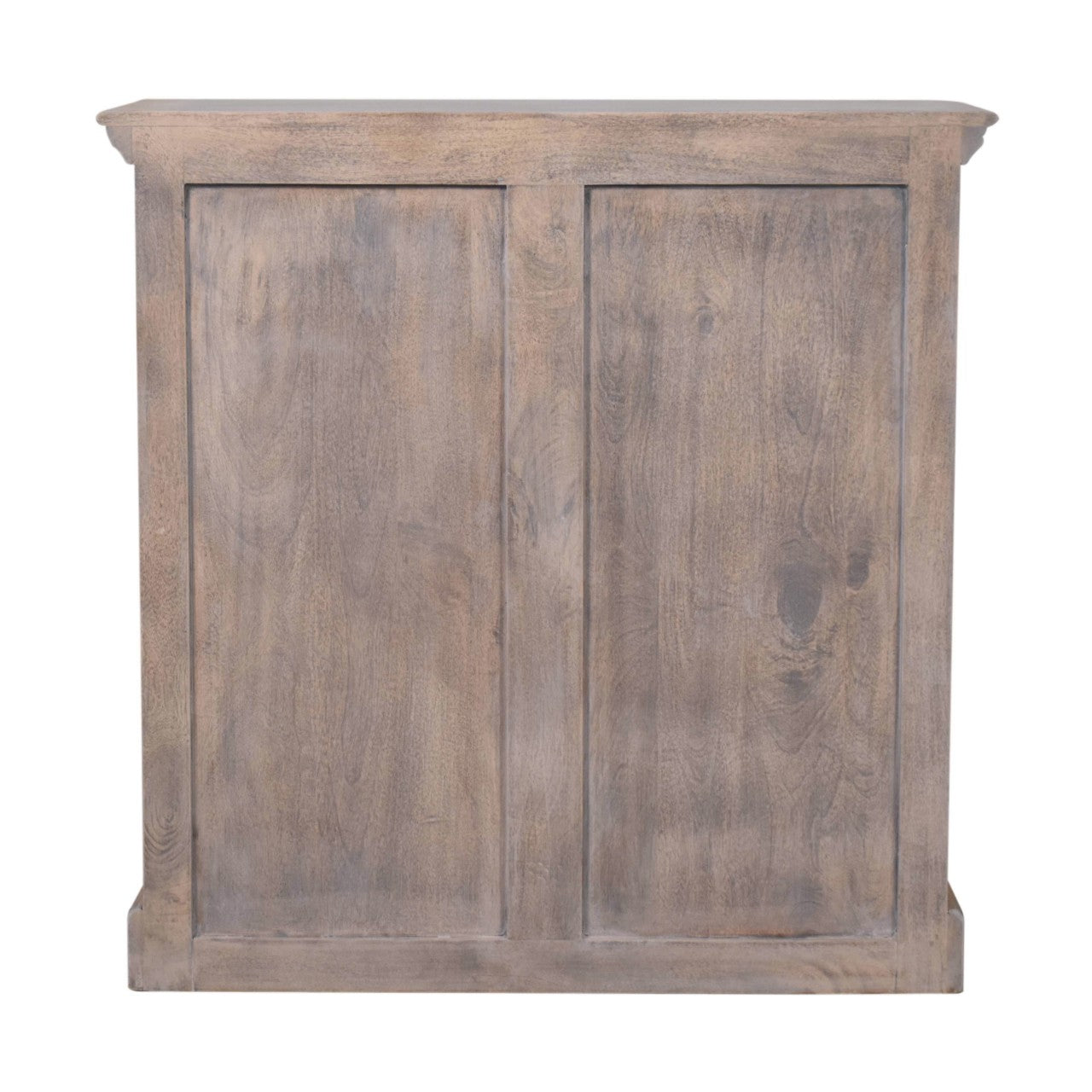 Stone Finish Cabinet with Glazed Doors Chest of Drawers