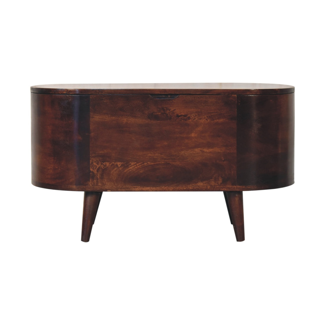 Walnut Rounded Lid-up Blanket Box
