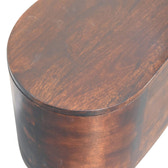 Walnut Rounded Lid-up Blanket Box