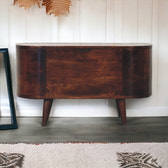 Walnut Rounded Lid-up Blanket Box