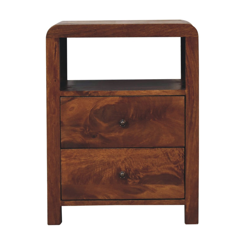 Aspen Bedside Table | Chestnut Solid Mango Wood