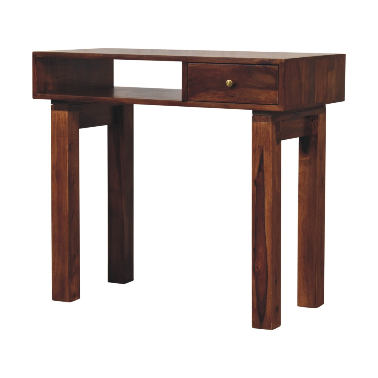 Tula Writing Desk | Chestnut Solid Mango Wood