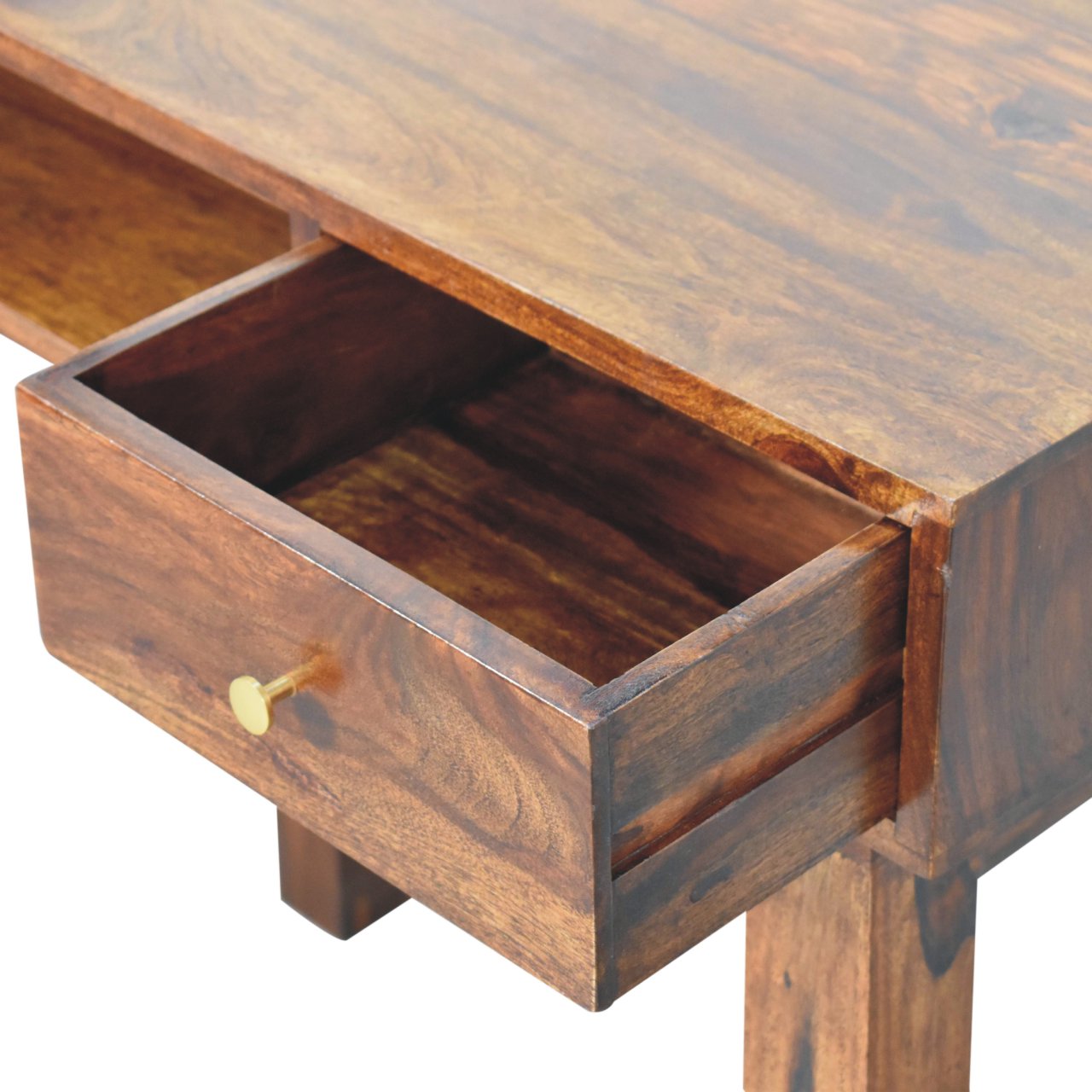Tula Writing Desk | Chestnut Solid Mango Wood