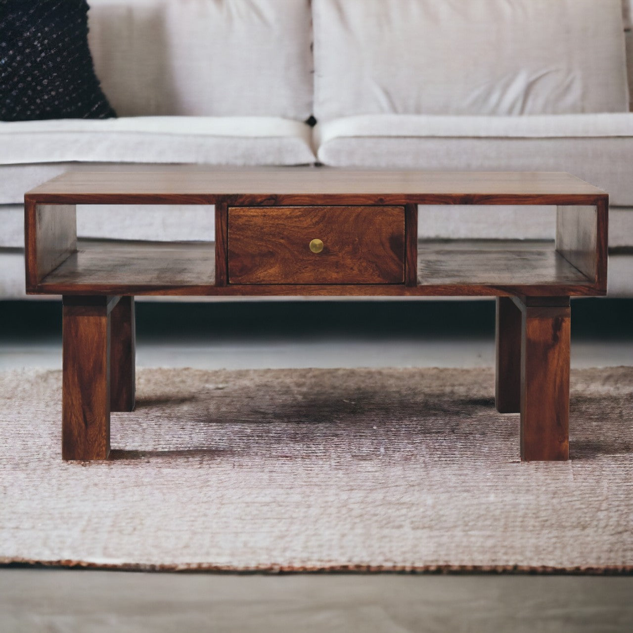 Tula Coffee Table | Chestnut Solid Mango Wood