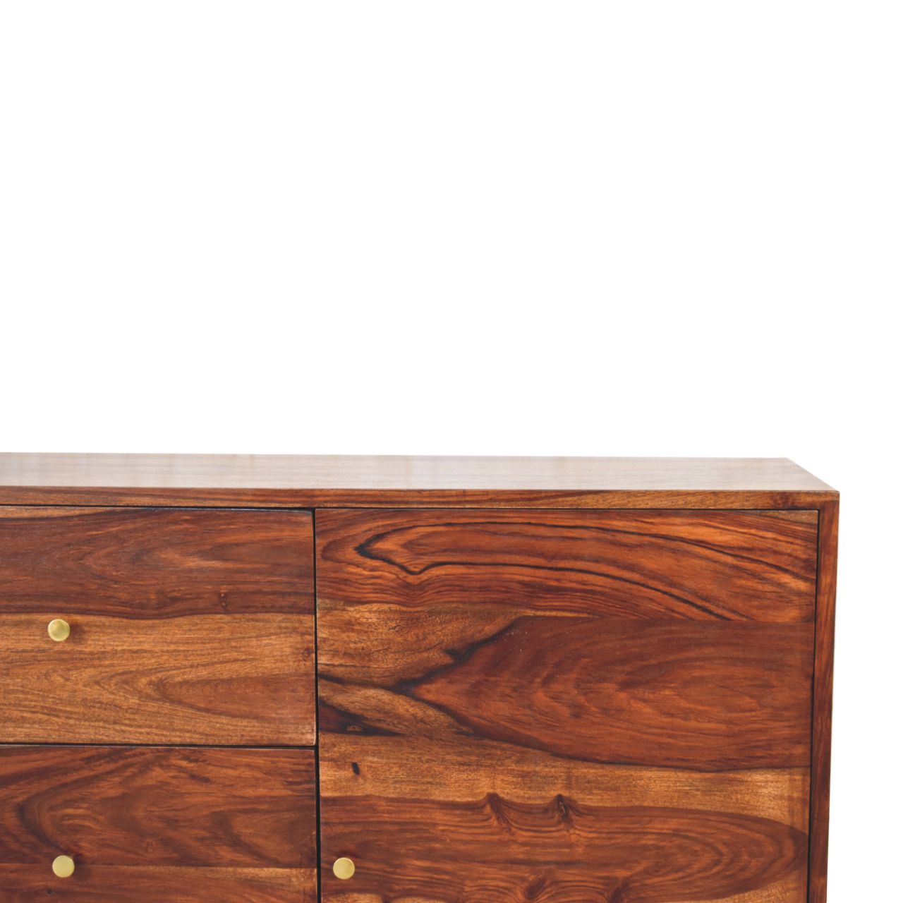 Tula Sideboard Chest of Drawers | Chestnut Solid Mango Wood