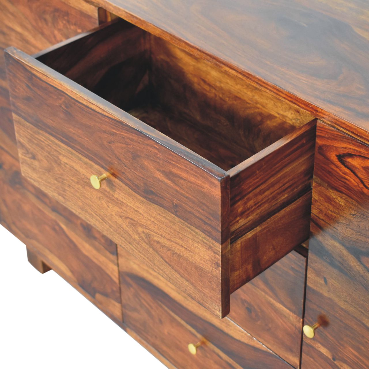 Tula Sideboard Chest of Drawers | Chestnut Solid Mango Wood