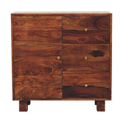 Tula Mini Sideboard Chest of Drawers | Chestnut Solid Mango Wood