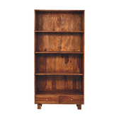 Tula Bookcase Chest of Drawers | Chestnut Solid Mango Wood
