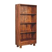 Tula Bookcase Chest of Drawers | Chestnut Solid Mango Wood