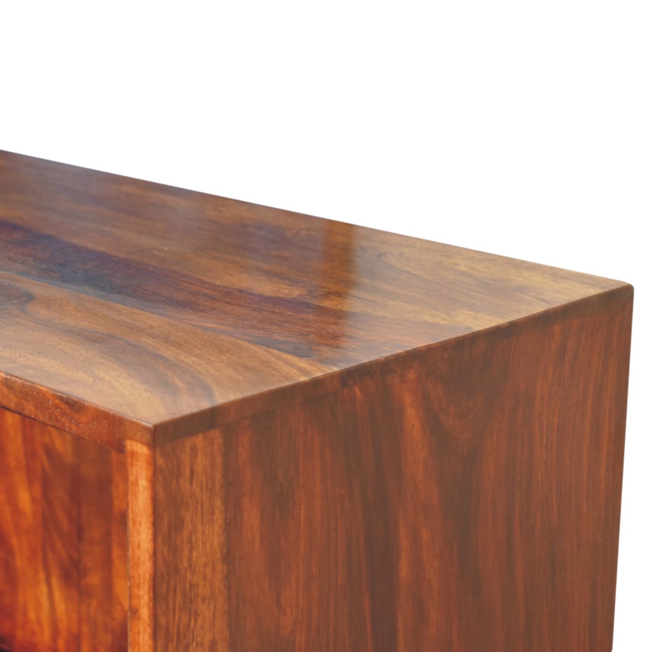 Tula Bookcase Chest of Drawers | Chestnut Solid Mango Wood