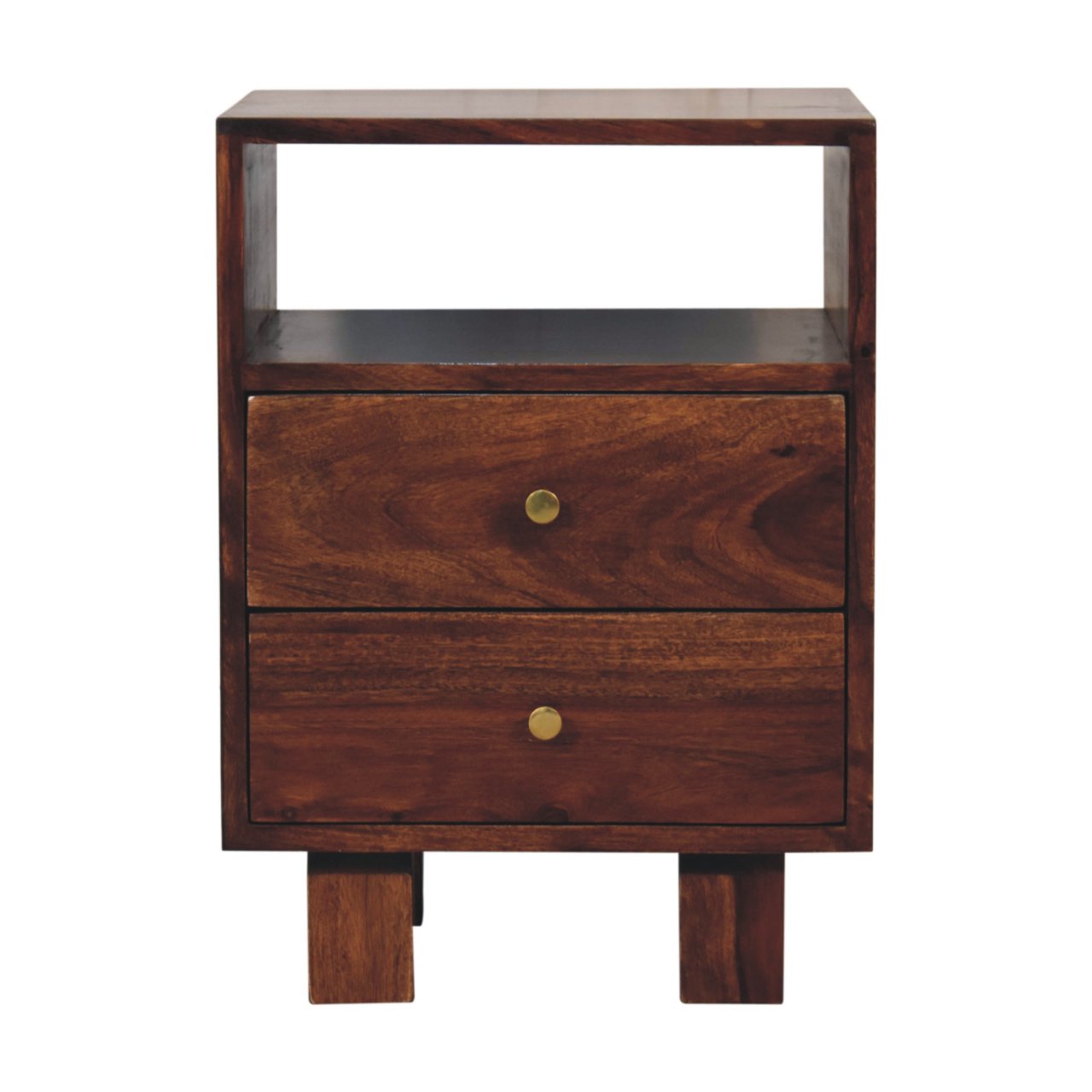 Tula Bedside Table | Chestnut Solid Mango Wood