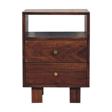 Tula Bedside Table | Chestnut Solid Mango Wood