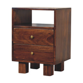 Tula Bedside Table | Chestnut Solid Mango Wood