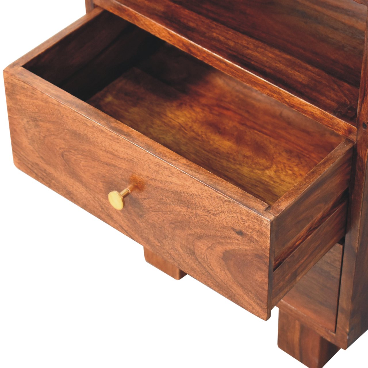 Tula Bedside Table | Chestnut Solid Mango Wood