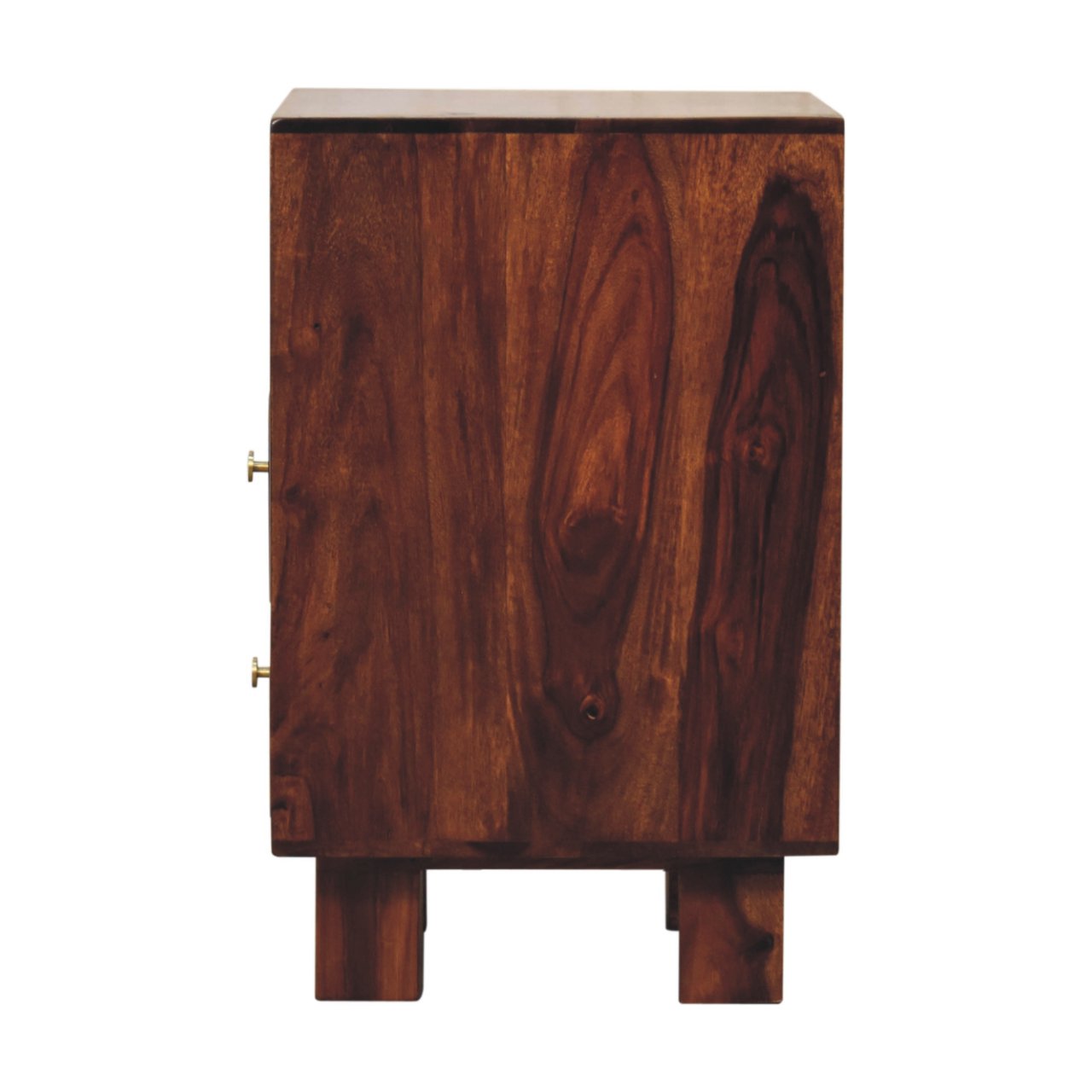 Tula Bedside Table | Chestnut Solid Mango Wood
