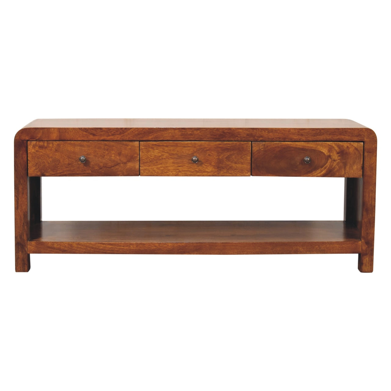 Aspen TV Media Unit | Chestnut Solid Mango Wood