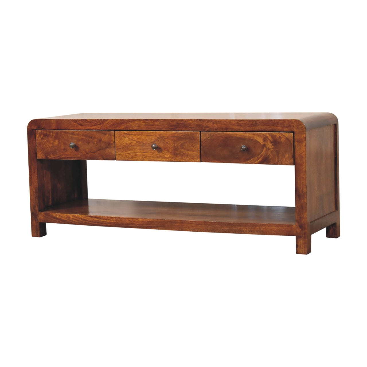 Aspen TV Media Unit | Chestnut Solid Mango Wood