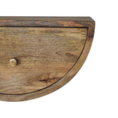 Crescent Floating Bedside Table | Oak-Ish Mango Wood Wall-Mounted