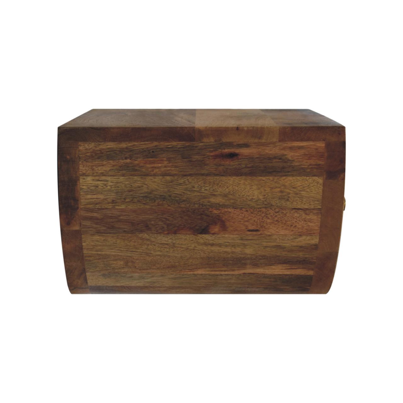 Crescent Floating Bedside Table | Oak-Ish Mango Wood Wall-Mounted
