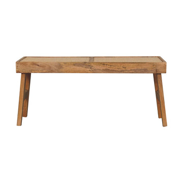 Open Rattan Bench | Oak-Ish