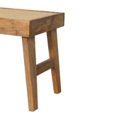 Open Rattan Bench | Oak-Ish