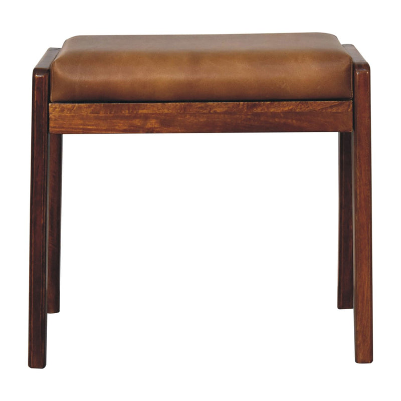 Buffalo Hallway Footstool | Chestnut Solid Mango Wood