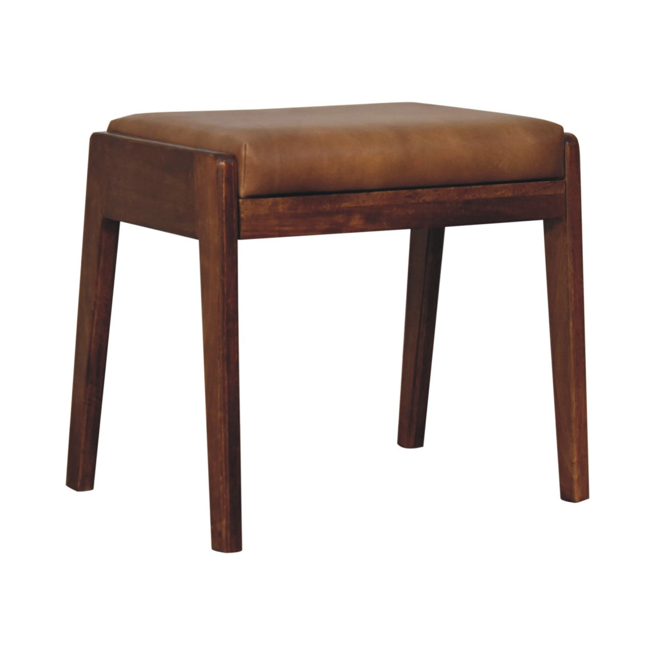 Buffalo Hallway Footstool | Chestnut Solid Mango Wood
