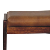 Buffalo Hallway Footstool | Chestnut Solid Mango Wood