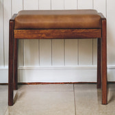 Buffalo Hallway Footstool | Chestnut Solid Mango Wood