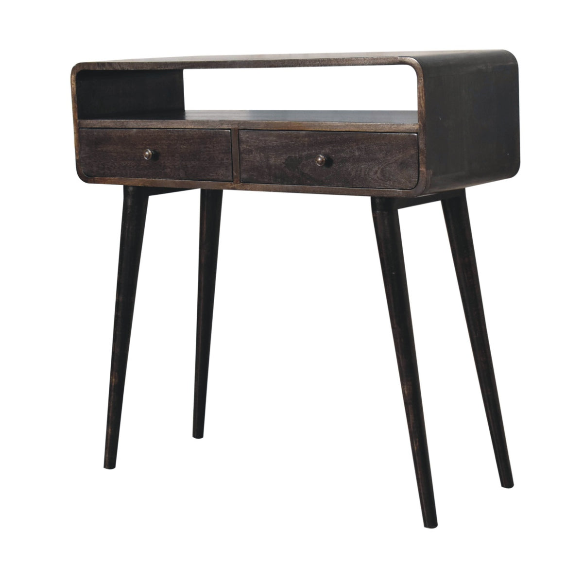 Curved Ash Black Console Table