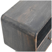Curved Ash Black Console Table