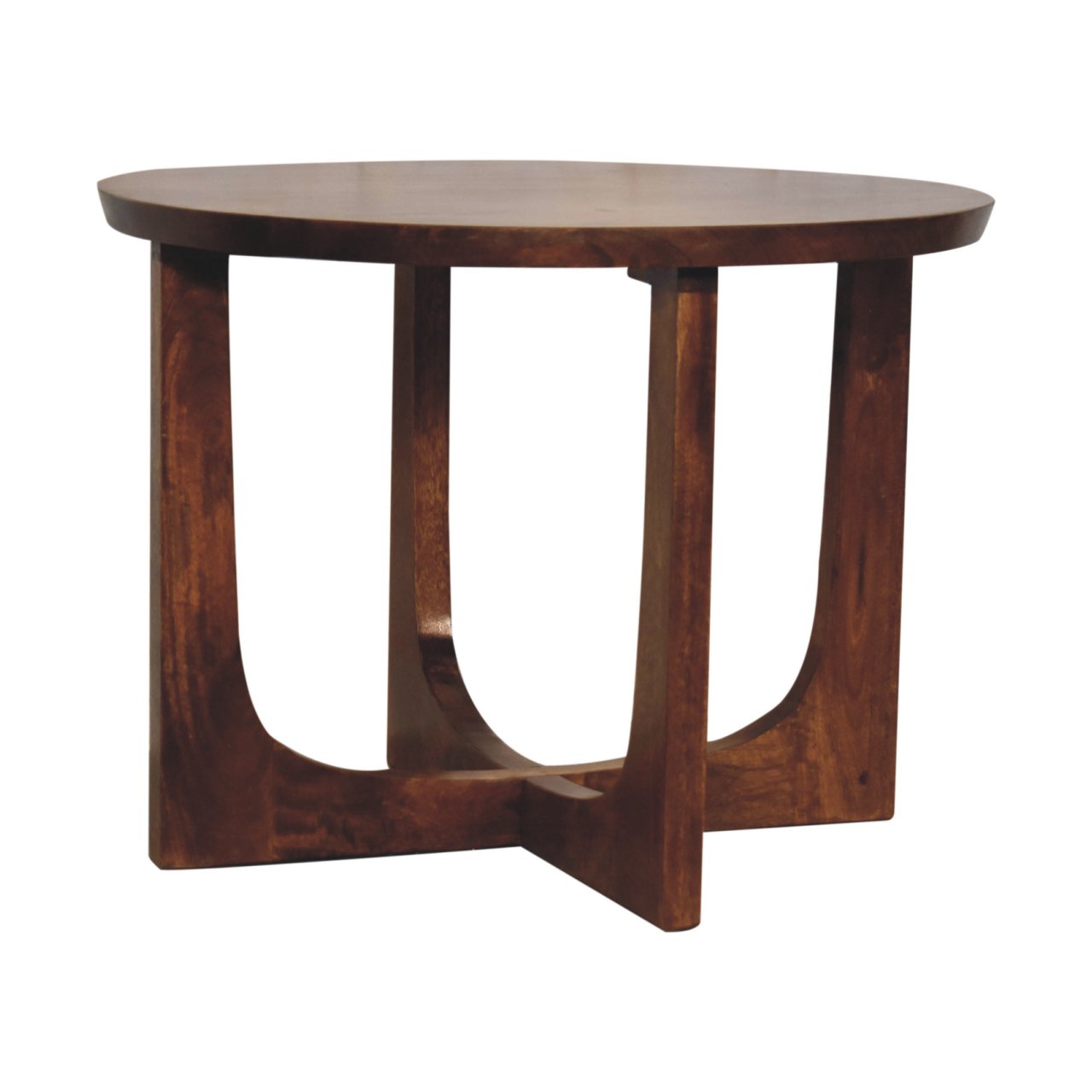 Lulu Side Table Accent Piece | Chestnut Solid Mango Wood
