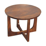 Lulu Side Table Accent Piece | Chestnut Solid Mango Wood