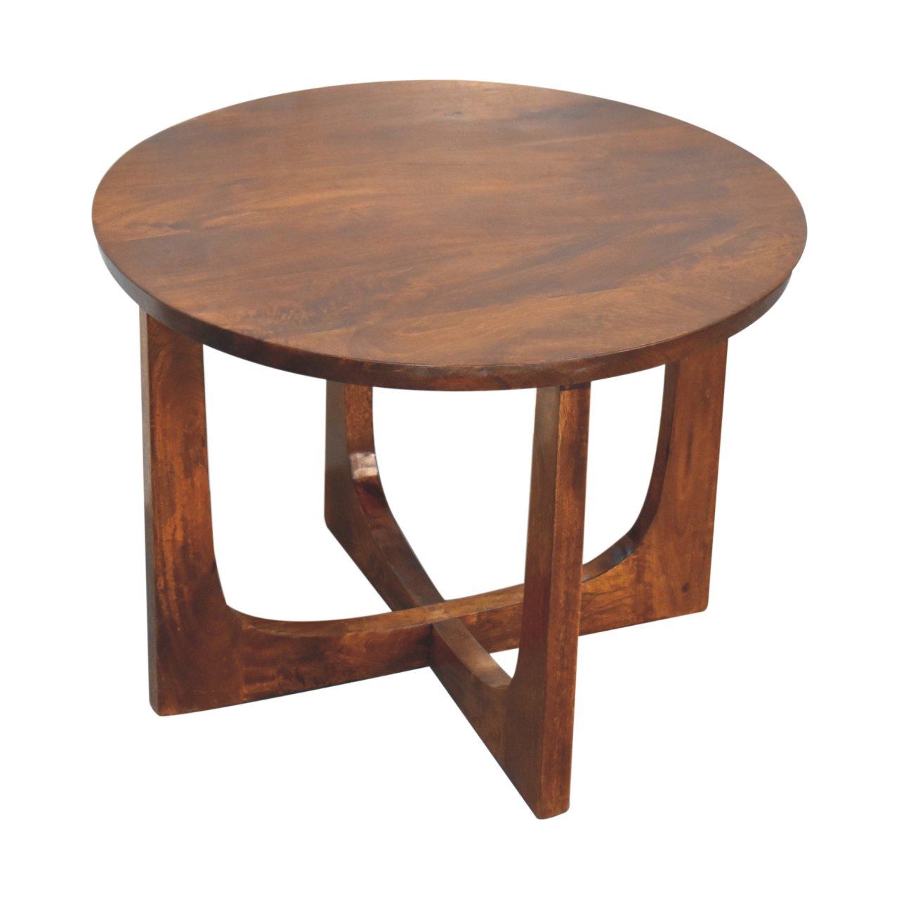 Lulu Side Table Accent Piece | Chestnut Solid Mango Wood