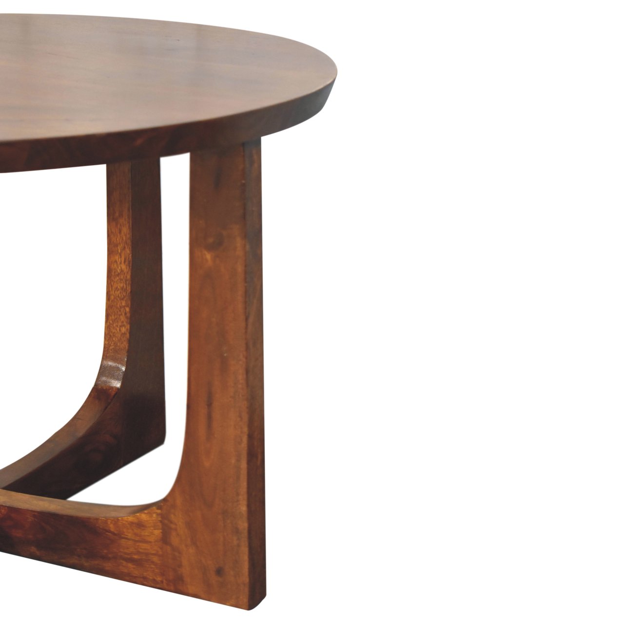 Lulu Side Table Accent Piece | Chestnut Solid Mango Wood
