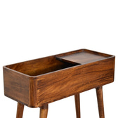 Open-top Chestnut Console Chest of Drawers