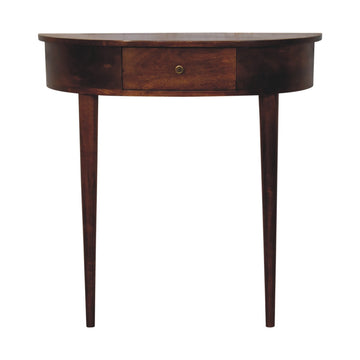 Backless Mounted Chestnut Console Chest of Drawers