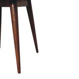 Chestnut Round Nordic End Table Chest of Drawers