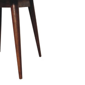 Chestnut Round Nordic End Table Chest of Drawers