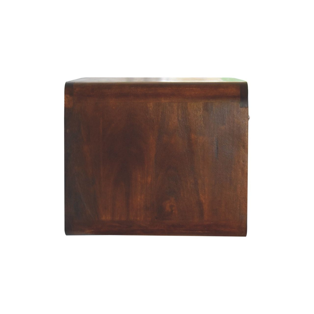 Large Chestnut Curve Floating Bedside Table