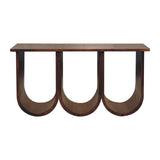 Triple Open Style Coffee Table | Chestnut Solid Mango Wood