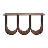 Triple Open Style Coffee Table | Chestnut Solid Mango Wood