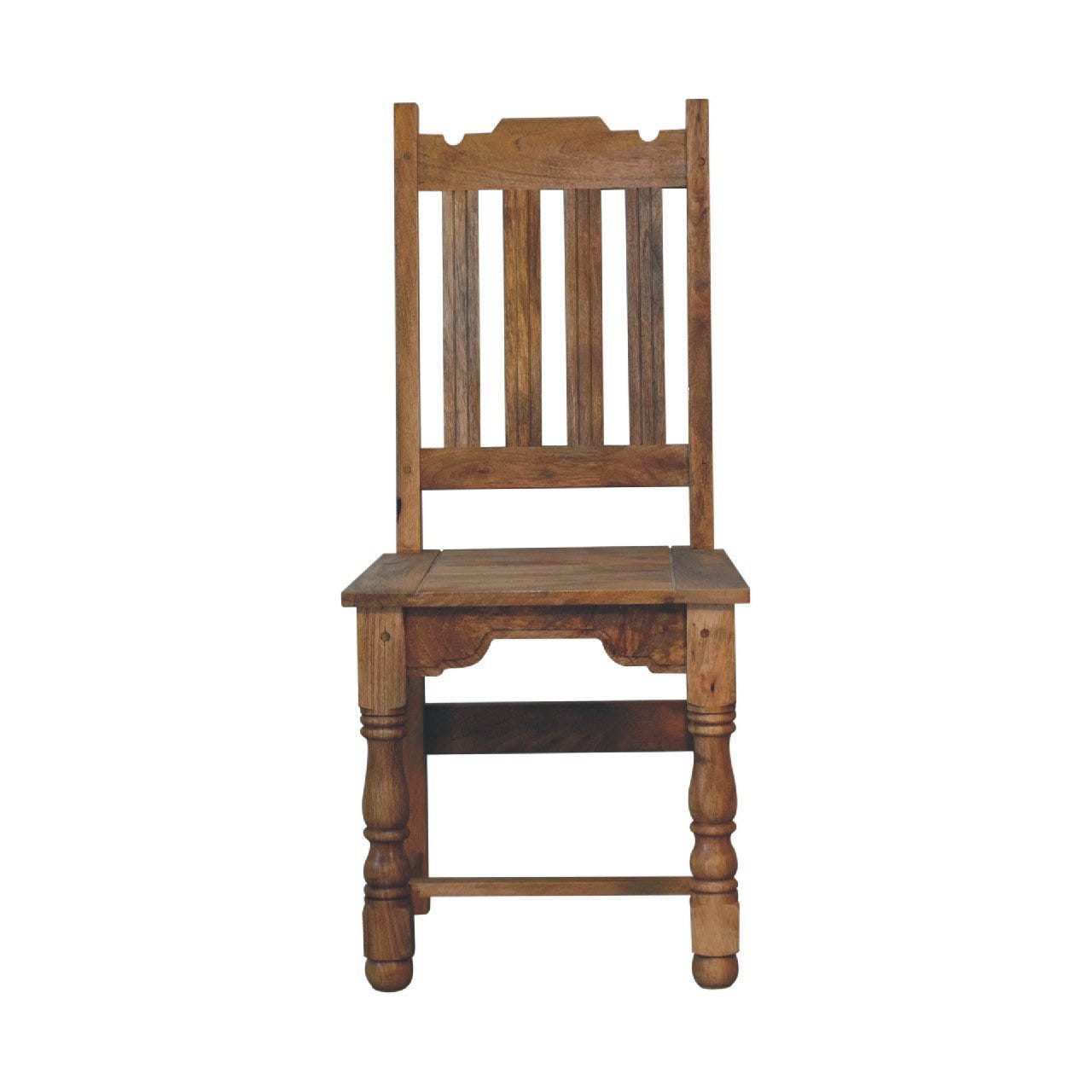 Granary Turned Dining Chair Set of 2 | Distressed Oak Solid Mango Wood