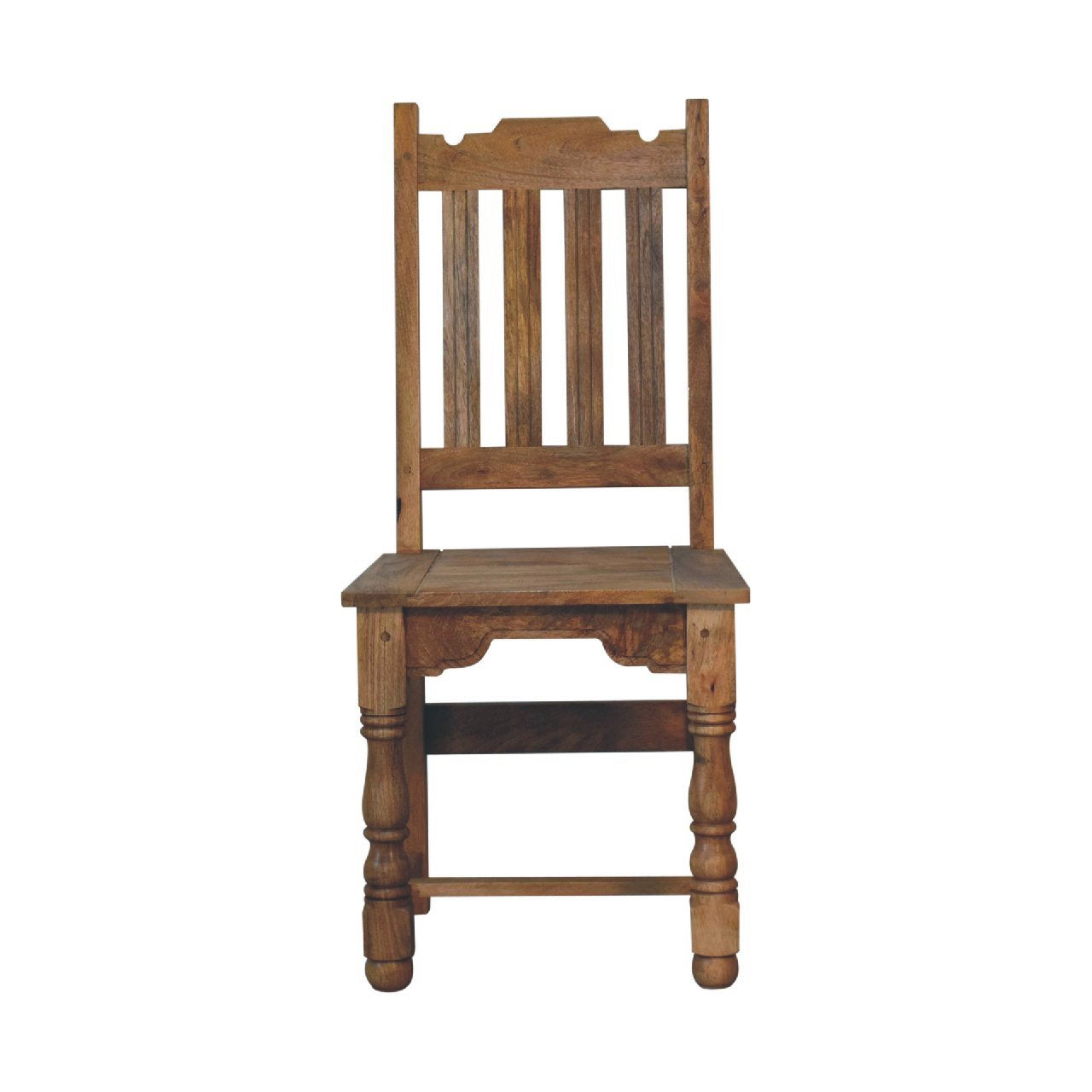 Granary Turned Dining Chair Set of 2 | Distressed Oak Solid Mango Wood