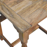 Granary Turned Dining Chair Set of 2 | Distressed Oak Solid Mango Wood