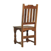 Granary Turned Dining Chair Set of 2 | Distressed Oak Solid Mango Wood