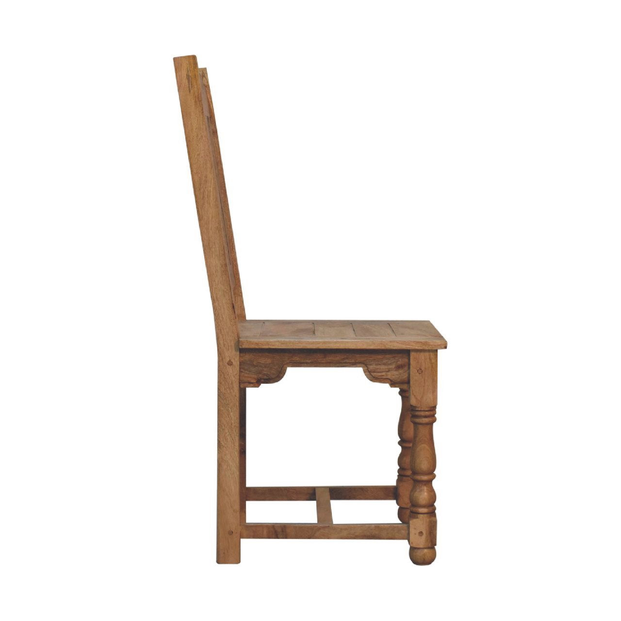 Granary Turned Dining Chair Set of 2 | Distressed Oak Solid Mango Wood